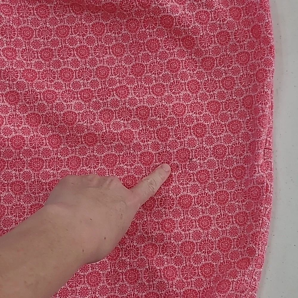 Woman Within Pink with White Pattern Linen Blend Shorts size 24W